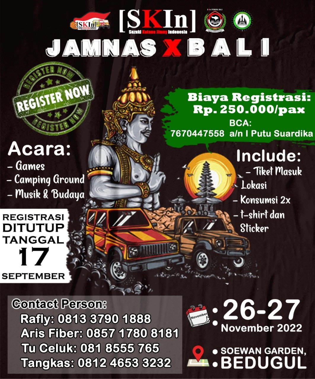 JAMNAS X [SKIn] Di Laksanakan Bulan November di Bali